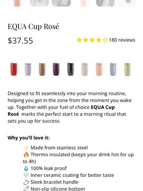 Equa insulated travel mug